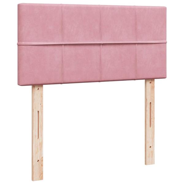 ARDEBO.de - Boxspringbett mit Matratze Rosa 80x200 cm Samt