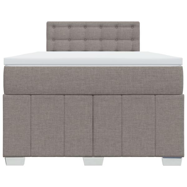 Boxspringbett mit Matratze Taupe 120x200 cm Stoff