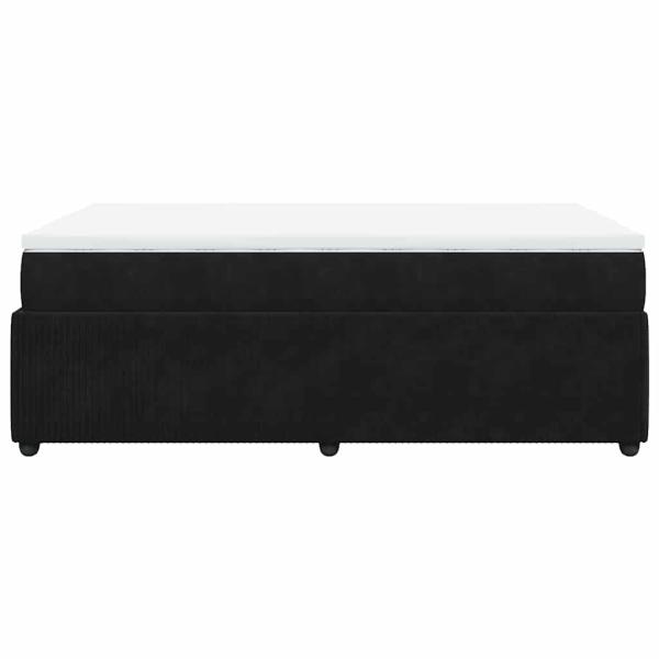 Boxspringbett mit Matratze Schwarz 120x190 cm Samt