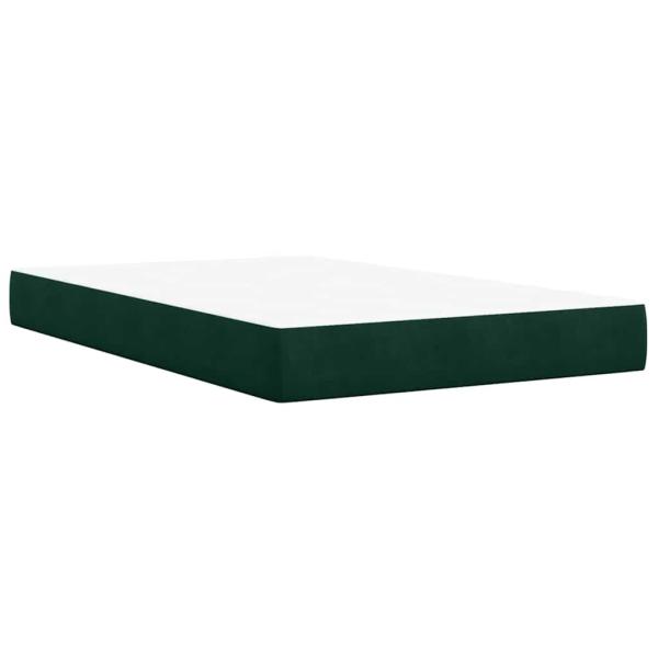 Boxspringbett mit Matratze Dunkelgrün 120x200 cm Samt
