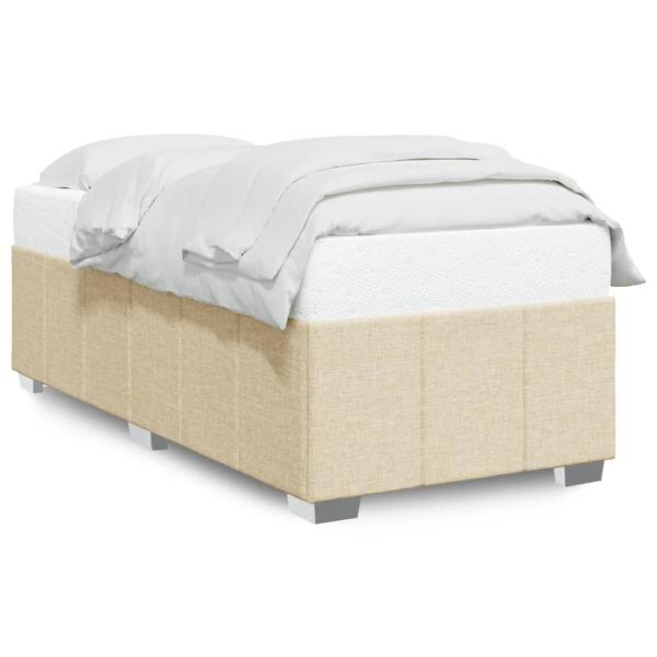 Bettgestell Creme 80x200 cm Stoff