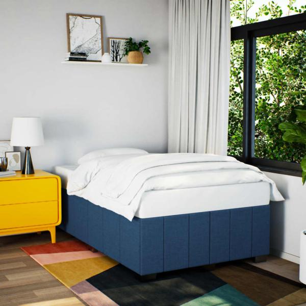 ARDEBO.de - Bettgestell Blau 120x190 cm Stoff