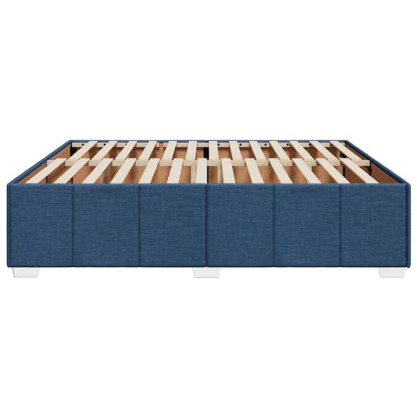 Bettgestell ohne Matratze Blau 200x200 cm Stoff