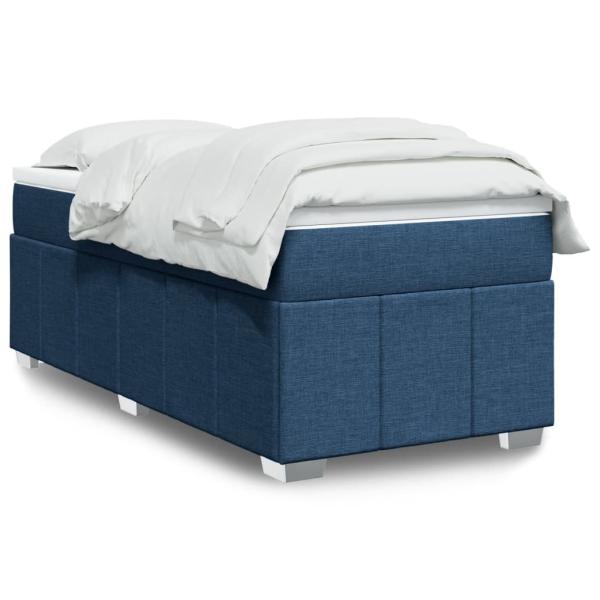 ARDEBO.de - Boxspringbett mit Matratze Blau 90x190 cm Stoff
