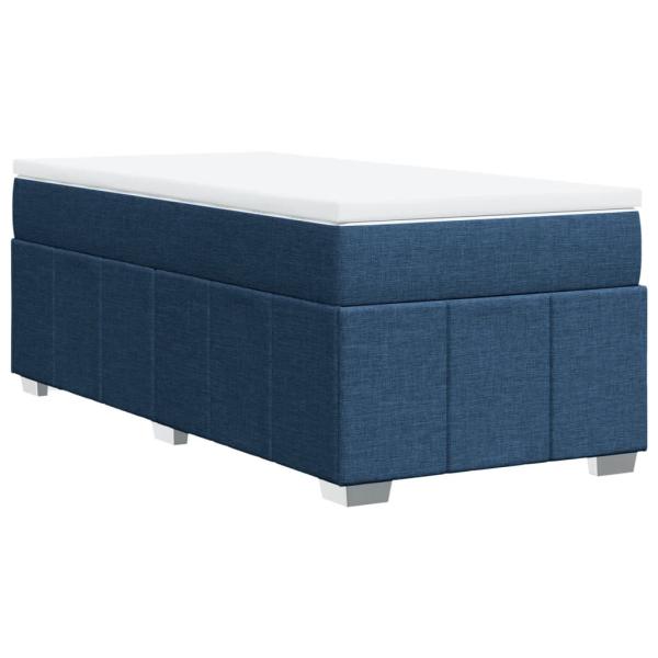 Boxspringbett mit Matratze Blau 90x190 cm Stoff