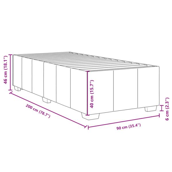 Boxspringbett mit Matratze Blau 90x200 cm Stoff