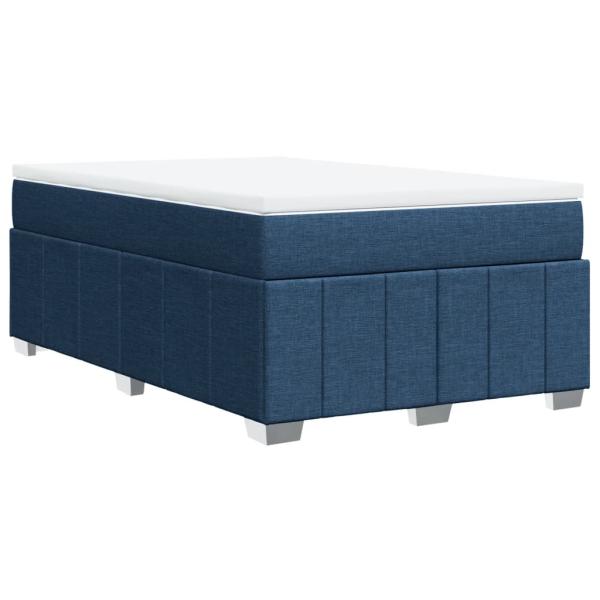Boxspringbett mit Matratze Blau 120x190 cm Stoff