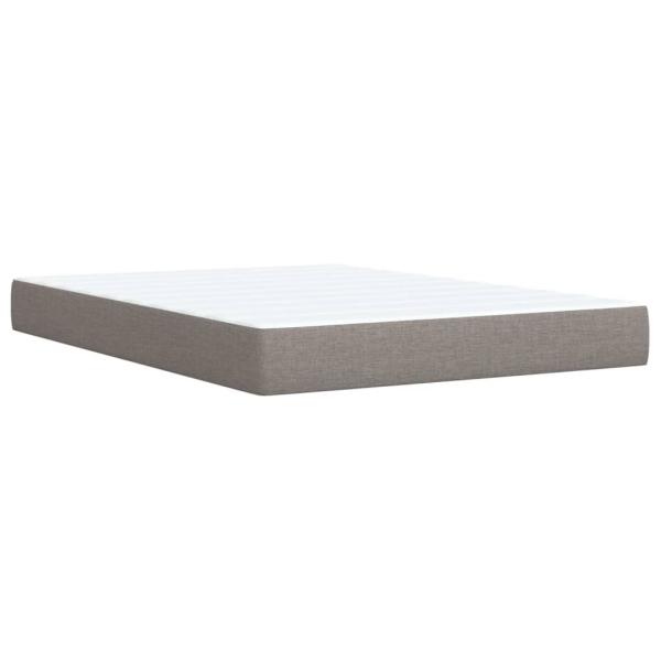 ARDEBO.de - Boxspringbett mit Matratze Taupe 140x190 cm Stoff