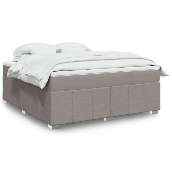 ARDEBO.de - Boxspringbett mit Matratze Taupe 180x200 cm Stoff