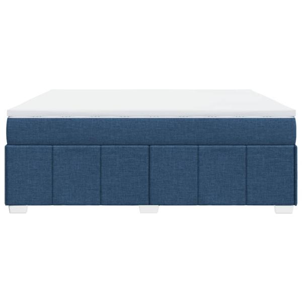 Boxspringbett mit Matratze Blau 180x200 cm Stoff