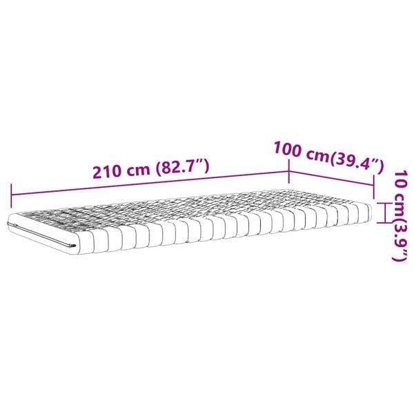Schaumstoffmatratze Weiß 100x210 cm 7-Zonen Härtegrad 20 ILD