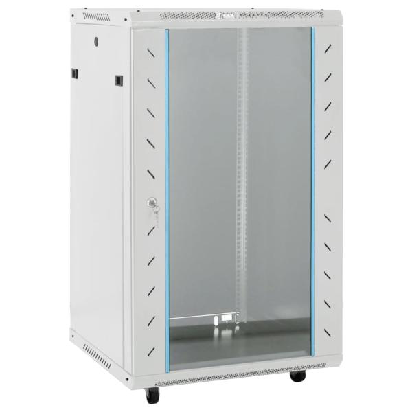 ARDEBO.de - 18U Netzwerkschrank 19" IP20 Grau 60x60x100 cm