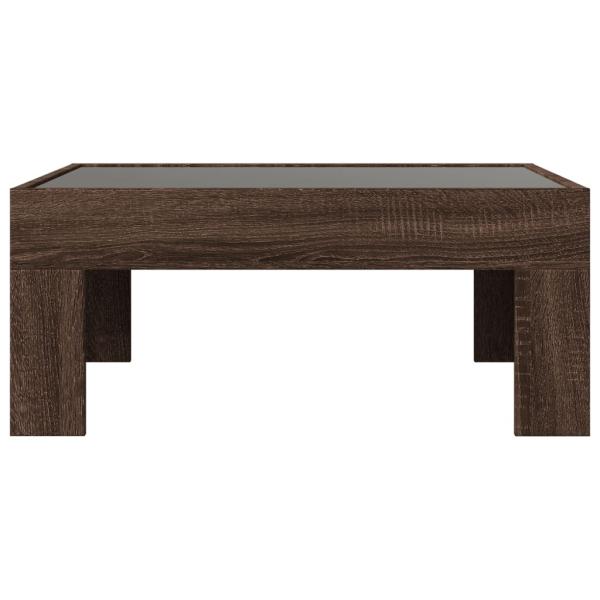Couchtisch mit Infinity-LED Braun Eichen-Optik 70x50x30 cm