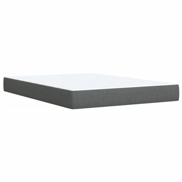 ARDEBO.de - Boxspringbett mit Matratze Dunkelgrau 140x190 cm Stoff