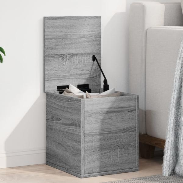 ARDEBO.de - Truhe Grau Sonoma 30x35x35 cm Holzwerkstoff