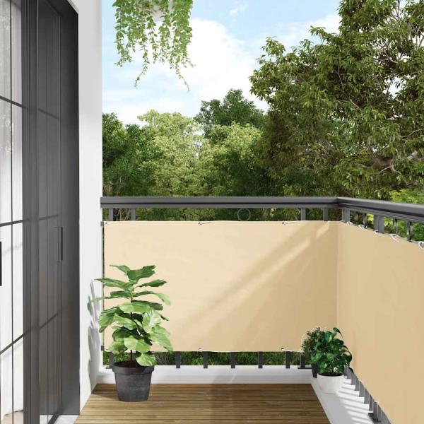 ARDEBO.de - Balkon-Sichtschutz Creme 800x75 cm PVC