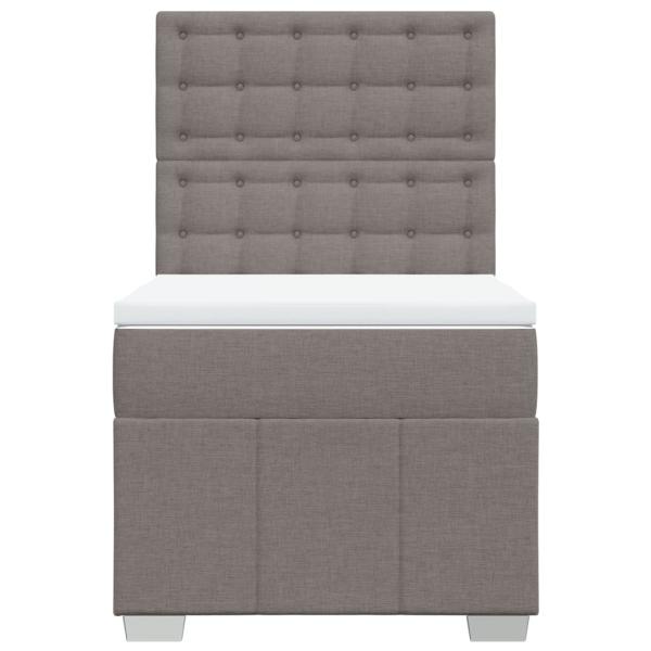 Boxspringbett mit Matratze Taupe 90x190 cm Stoff