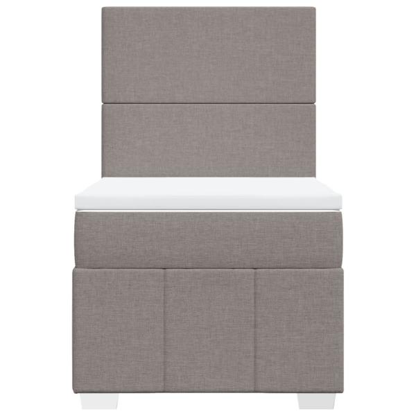 Boxspringbett mit Matratze Taupe 90x190 cm Stoff