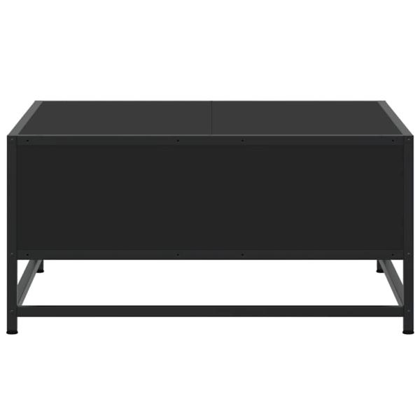 Couchtisch Schwarz 60,5x60,5x30 cm Holzwerkstoff und Metall