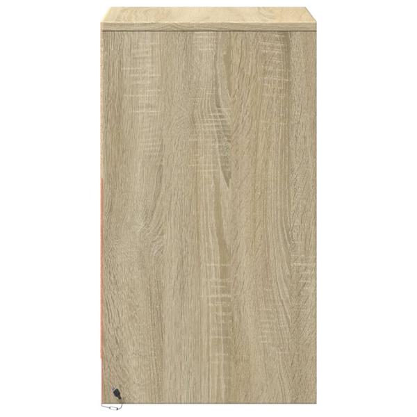 Nachttische mit LED-Leuchten 2 Stk. Sonoma Eiche Holzwerkstoff