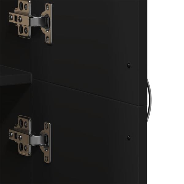Aktenschrank Schwarz 60x32x153 cm Holzwerkstoff
