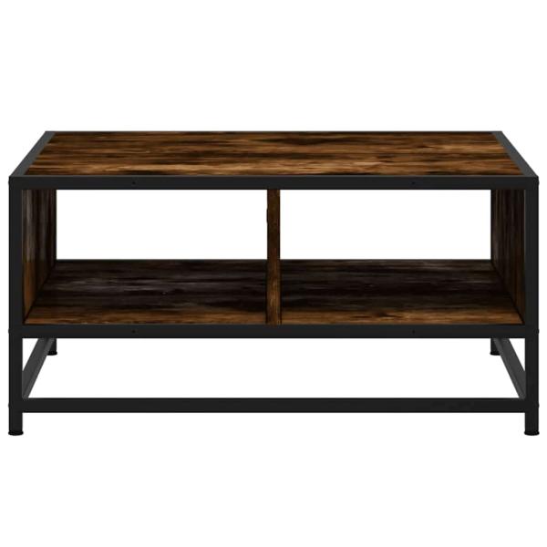 Couchtisch Räuchereiche 60,5x60,5x30cm Holzwerkstoff und Metall