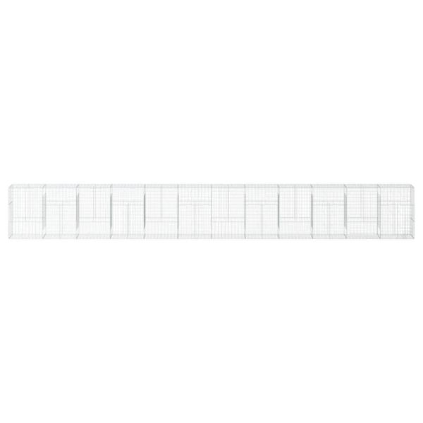 Gabione mit Deckel 1200x50x150 cm Verzinktes Eisen