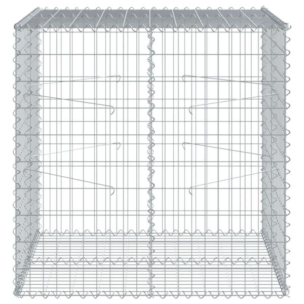 Gabione mit Deckel 100x100x100 cm Verzinktes Eisen