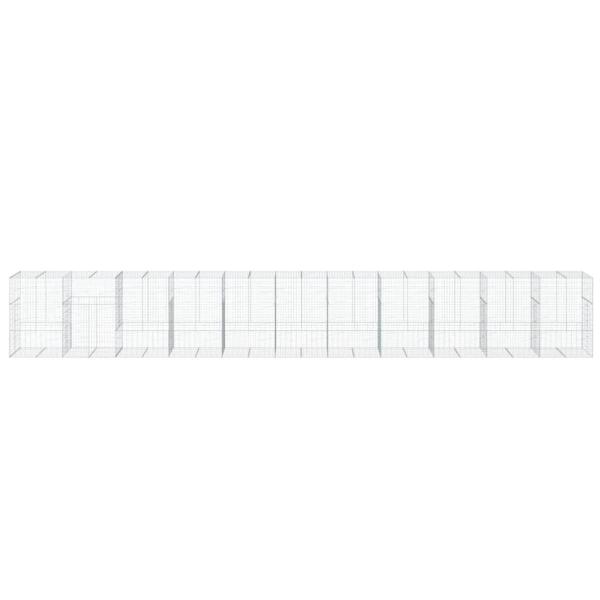 Gabione mit Deckel 1100x100x150 cm Verzinktes Eisen