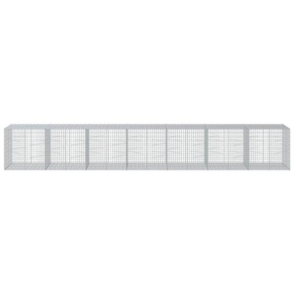 Gabione mit Deckel 700x100x100 cm Verzinktes Eisen