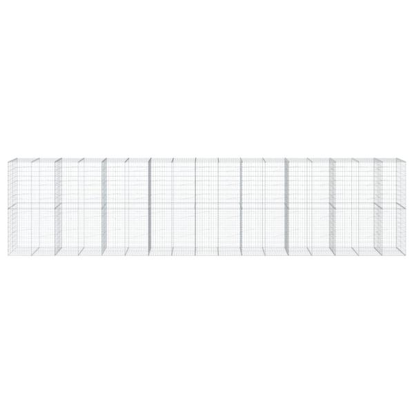 Gabione mit Deckel 850x100x200 cm Verzinktes Eisen