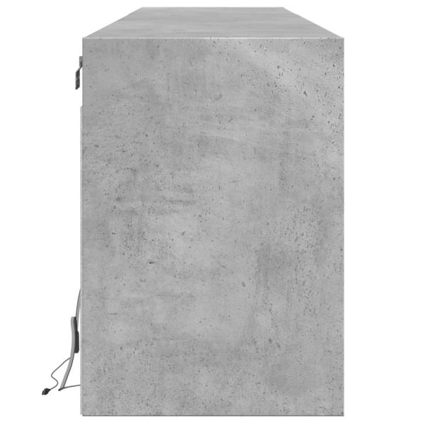 TV-Wandschrank mit LED Betongrau 180x31x45 cm