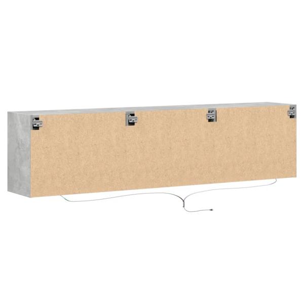 TV-Wandschrank mit LED Betongrau 180x31x45 cm