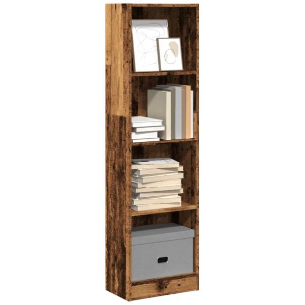 ARDEBO.de - Bücherregal Altholz-Optik 40x24x143 cm Holzwerkstoff
