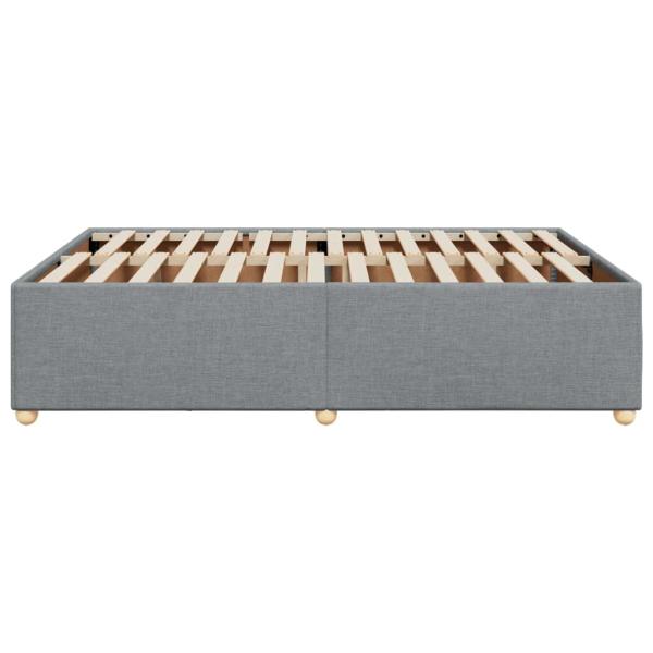 Bettgestell ohne Matratze Hellgrau 140x190 cm Stoff
