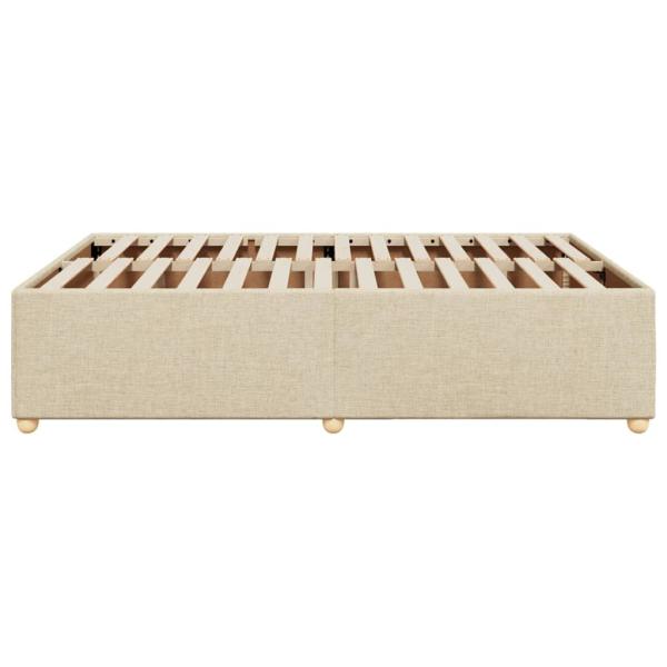 Bettgestell ohne Matratze Creme 160x200 cm Stoff