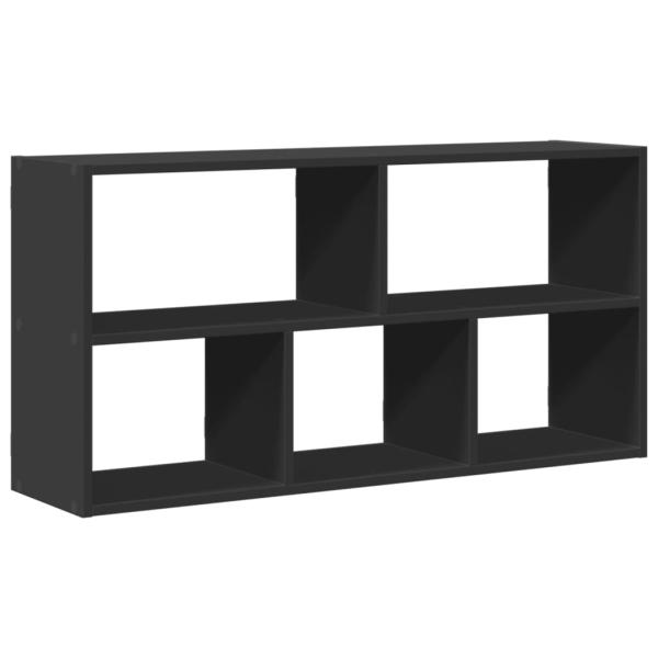 ARDEBO.de - Wandregal Schwarz 100x25x50 cm Holzwerkstoff