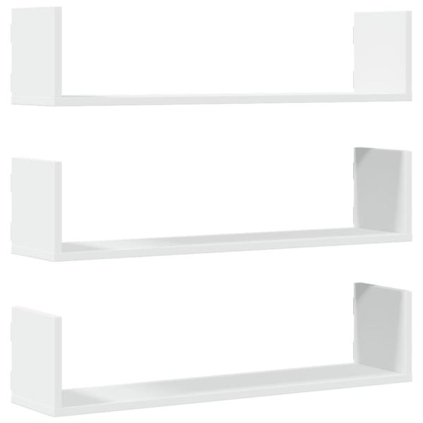 ARDEBO.de - Wandregale 3 Stk. Weiß 80x18x18 cm Holzwerkstoff