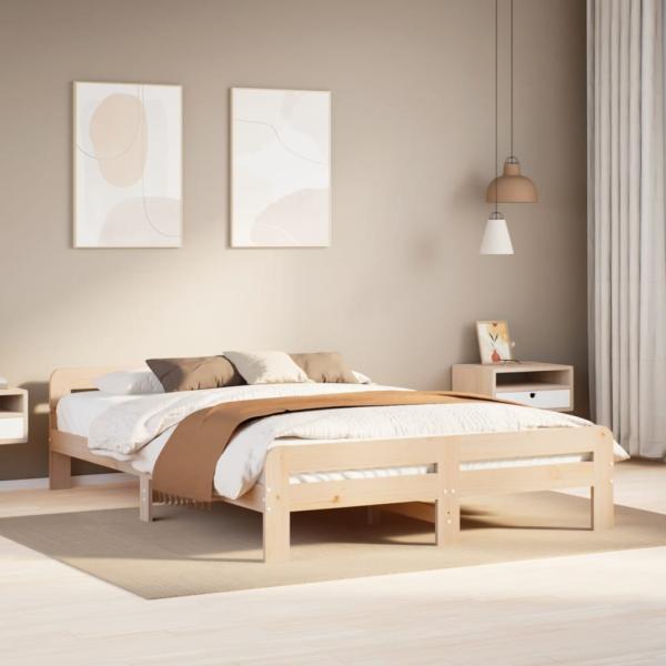 ARDEBO.de - Massivholzbett ohne Matratze 160x200 cm Kiefernholz