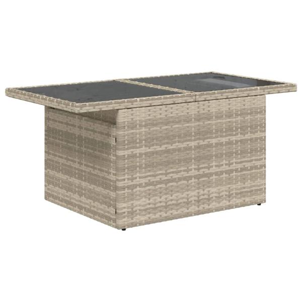 ARDEBO.de - 5-tlg. Garten-Sofagarnitur mit Kissen Hellgrau Poly Rattan
