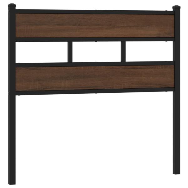 Kopfteil Braun Eichen-Optik 107 cm Stahl und Holzwerkstoff