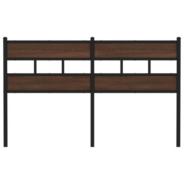 Kopfteil Braun Eichen-Optik 135 cm Stahl und Holzwerkstoff