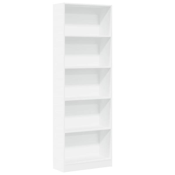 Bücherregal Weiß 60x24x176 cm Holzwerkstoff