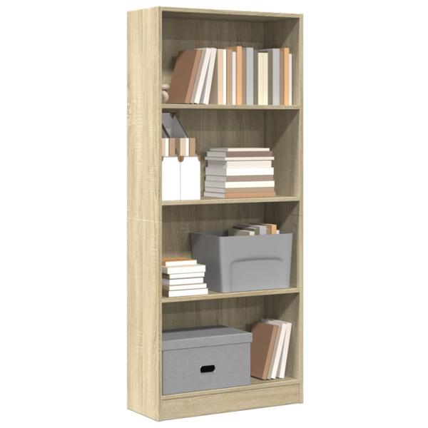 ARDEBO.de - Bücherregal Sonoma-Eiche 60x24x143 cm Holzwerkstoff