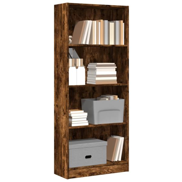 ARDEBO.de - Bücherregal Räuchereiche 60x24x143 cm Holzwerkstoff