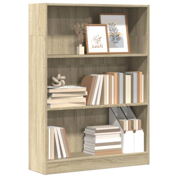 ARDEBO.de - Bücherregal Sonoma-Eiche 80x24x109 cm Holzwerkstoff