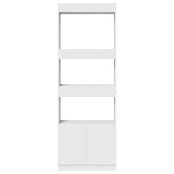 Highboard Weiß 63x33x180 cm Holzwerkstoff
