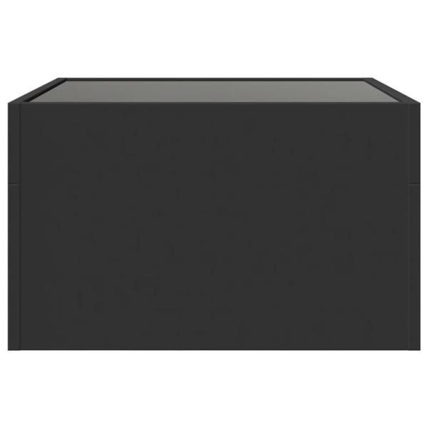 Couchtisch mit Infinity-LED Schwarz 50x50x30 cm