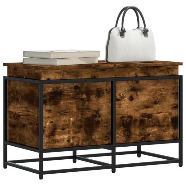 ARDEBO.de - Aufbewahrungsbox mit Deckel Räuchereiche 80x40x51,5 cm