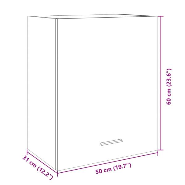Wandschrank Sonoma-Eiche 50x31x60 cm Holzwerkstoff